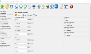 Pipe diameter calculator